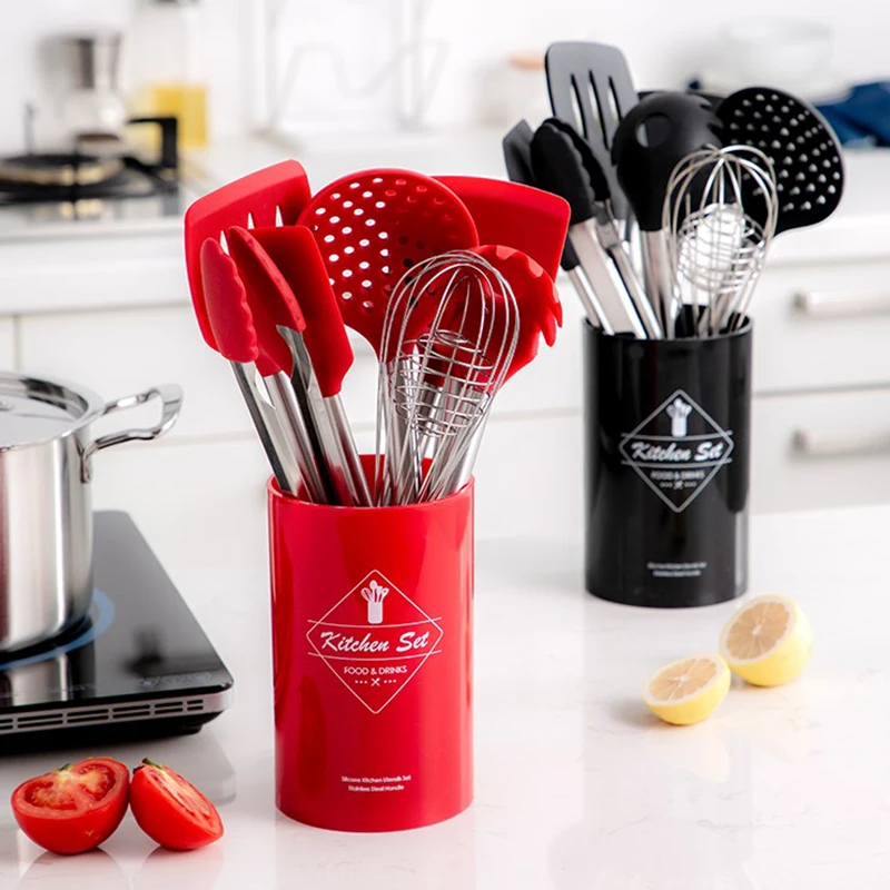 9PCS Stainless Steel Food Grade Silicone Cooking Spoon Soup Ladle-Egg Spatula Turner Kitchen Tools Cooking Utensil Set
9PCS Stainless Steel Food Grade Silicone Cooking Spoon Soup Ladle-Egg Spatula Turner Kitchen Tools Cooking Utensil Set
