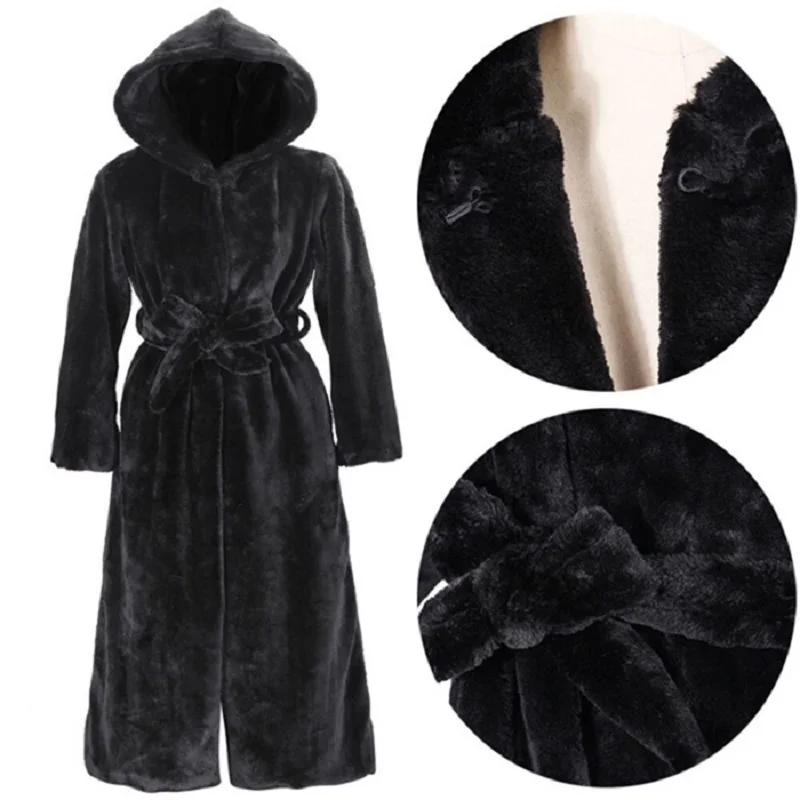 Fashion Winter Thick Warm Faux Fur Coat Hood Luxury X-Long Coats Women Black Hooded Parkas Fur Jackets With Belts 6Q1276
Fashion Winter Thick Warm Faux Fur Coat Hood Luxury X-Long Coats Women Black Hooded Parkas Fur Jackets With Belts 6Q1276