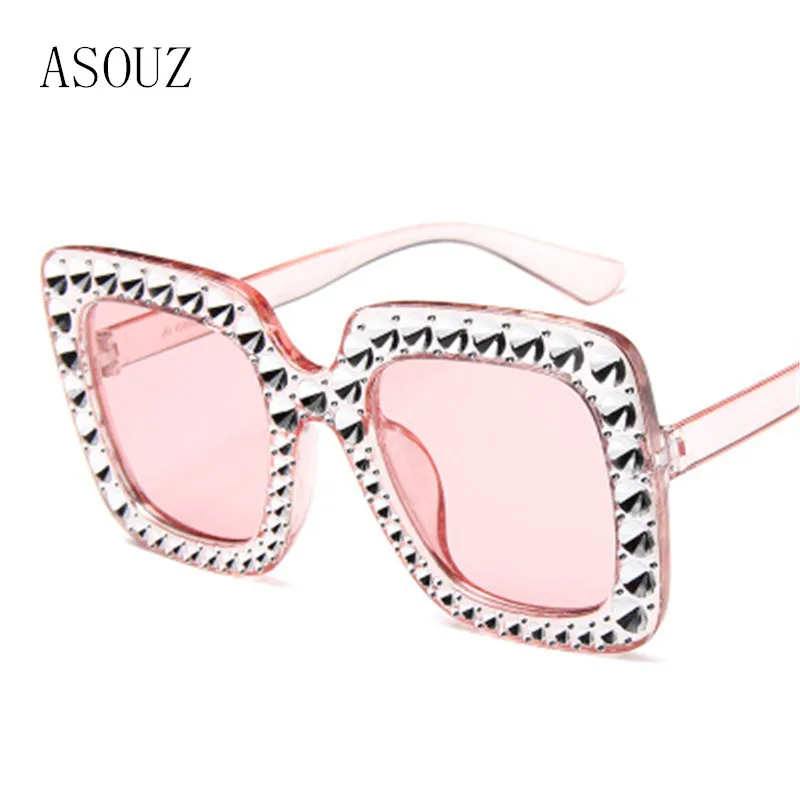 ASOUZ новые модные женские солнцезащитные очки с кристаллами и бриллиантами