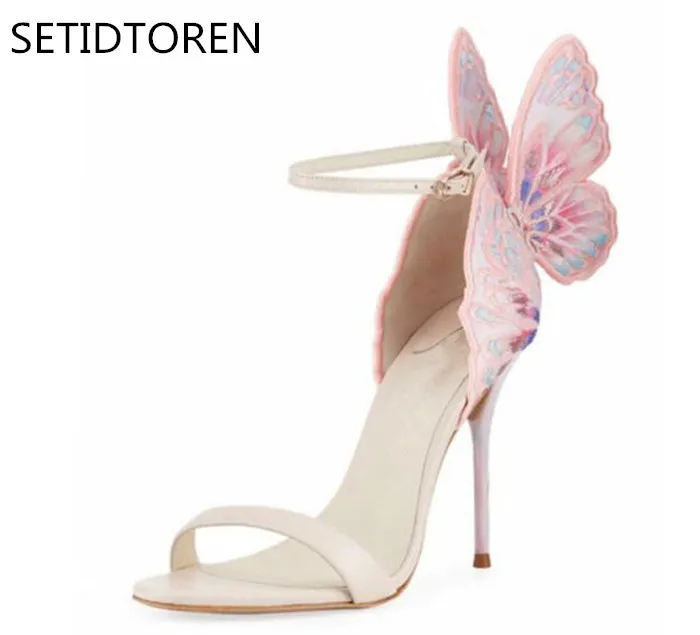 Women Embroidered Butterfly Wings Sandals Mixed color High Heels Ankle Strap Stilettos Wedding Heels Party Dress Shoes size34-42
Women Embroidered Butterfly Wings Sandals Mixed color High Heels Ankle Strap Stilettos Wedding Heels Party Dress Shoes size34-42