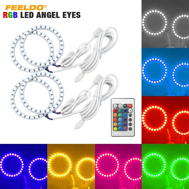 FEELDO 4x80 мм Автомобильный RGB многоцветный светодиодный ангельские глазки гало кольцо свет комплект беспроводной пульт дистанционного управления для FIAT Grande Punto # HQ1090
FEELDO 4x80 мм Автомобильный RGB многоцветный светодиодный ангельские глазки гало кольцо свет комплект беспроводной пульт дистанционного управления для FIAT Grande Punto # HQ1090