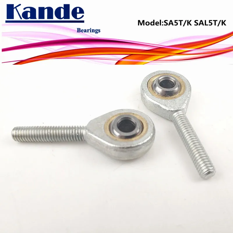 Kande Bearings POSA5 POSAL5 SA5T/K SA5 SAL5T/K SA5T SAL5T 2pcs Rod End Bearing M5*0.8 SAL5 Male/Female thread
Kande Bearings POSA5 POSAL5 SA5T/K SA5 SAL5T/K SA5T SAL5T 2pcs Rod End Bearing M5*0.8 SAL5 Male/Female thread