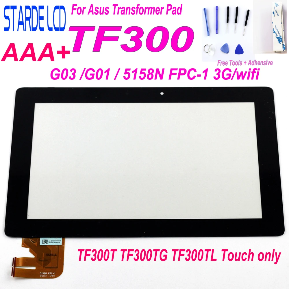For Asus Transformer Pad TF300 TF300T TF300TG TF300TL G03 G01 5158N FPC-1 Touch Screen Panel Digitizer Glass Sensor
For Asus Transformer Pad TF300 TF300T TF300TG TF300TL G03 G01 5158N FPC-1 Touch Screen Panel Digitizer Glass Sensor
