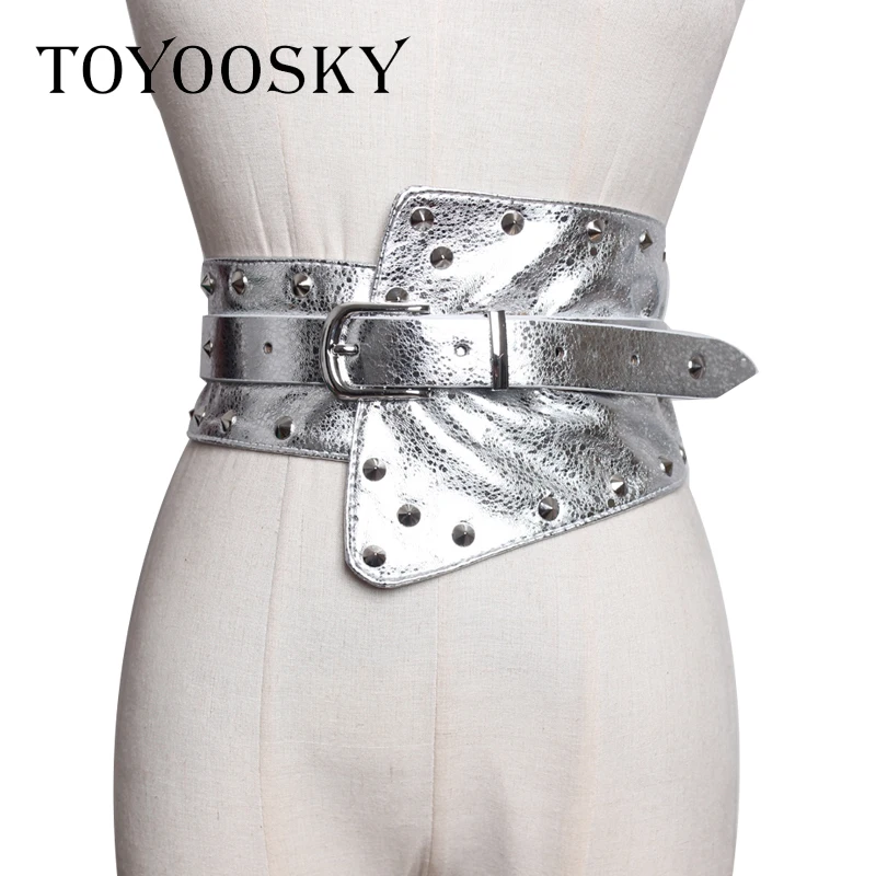Luxury Women Belt Irragular Rivet Wide Girdle for Dress Silver Decorative Long Belt High Quality Wide Belt for Female TOYOOSKY
Luxury Women Belt Irragular Rivet Wide Girdle for Dress Silver Decorative Long Belt High Quality Wide Belt for Female TOYOOSKY