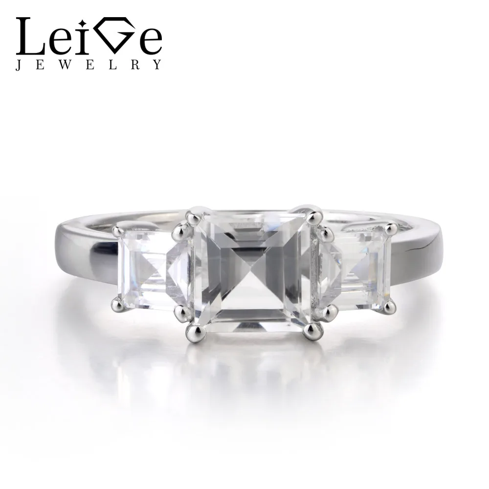 Leige Jewelry Natural White Topaz Ring Square Cut 925 Sterling Silver Gemstone Rings for Women Anniversary Gift Fine Jewelry
Leige Jewelry Natural White Topaz Ring Square Cut 925 Sterling Silver Gemstone Rings for Women Anniversary Gift Fine Jewelry
