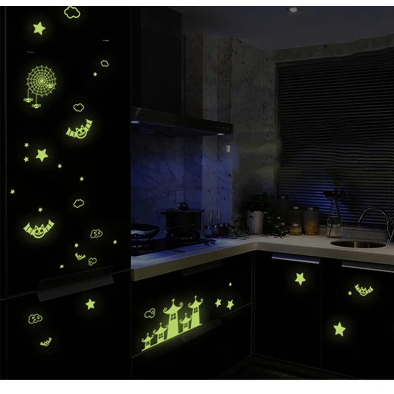 1 шт. светится в темноте украшение Бэтмена гостиная комната DIY съемные настенные