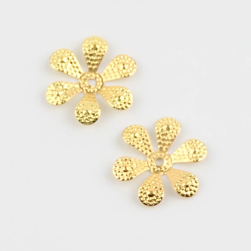 18mm 100pcs Gold color Not Smooth Six Petal Flower Alloy Jewelry Findings Connectors Zinc Alloy Jewelry Accessories
18mm 100pcs Gold color Not Smooth Six Petal Flower Alloy Jewelry Findings Connectors Zinc Alloy Jewelry Accessories