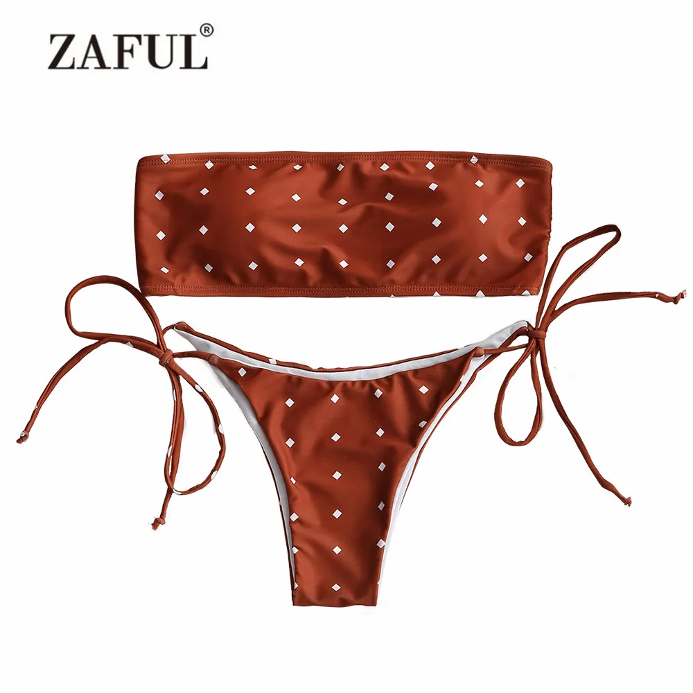 ZAFUL, бикини, женские купальники, с завязками, в горошек, бандо, комплект бикини, сексуальный, без бретелек, с узлом спереди, купальник с низкой ...
ZAFUL, бикини, женские купальники, с завязками, в горошек, бандо, комплект бикини, сексуальный, без бретелек, с узлом спереди, купальник с низкой ...