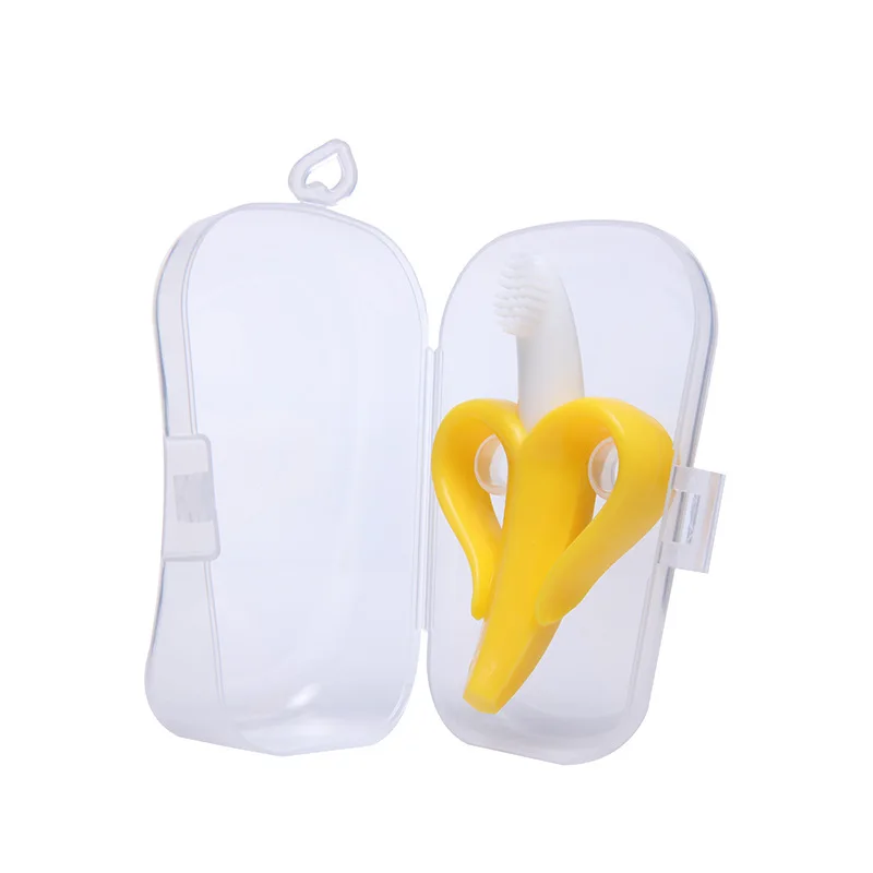 BPA Free Baby Silicone Training Toothbrush Cute Banana/Corn Shape Toddles Teether Chew Toys Gift For Infant Baby Dental Care
BPA Free Baby Silicone Training Toothbrush Cute Banana/Corn Shape Toddles Teether Chew Toys Gift For Infant Baby Dental Care