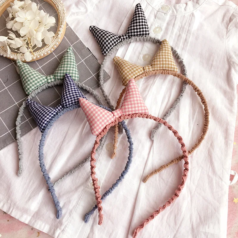 Kids Lovely Rabbit ears Hair Hoop Bow Tie Fabric Grid Headband Hairband for Children Girls Hair Band Hair Accessories
Kids Lovely Rabbit ears Hair Hoop Bow Tie Fabric Grid Headband Hairband for Children Girls Hair Band Hair Accessories