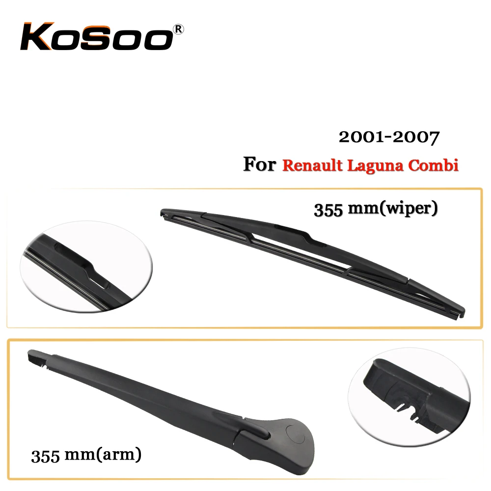 KOSOO Auto Rear Wiper Blade For Renault Laguna Combi,355mm 2001-2007,Rear Window Windshield Wiper Blades Arm,Car Accessories
KOSOO Auto Rear Wiper Blade For Renault Laguna Combi,355mm 2001-2007,Rear Window Windshield Wiper Blades Arm,Car Accessories