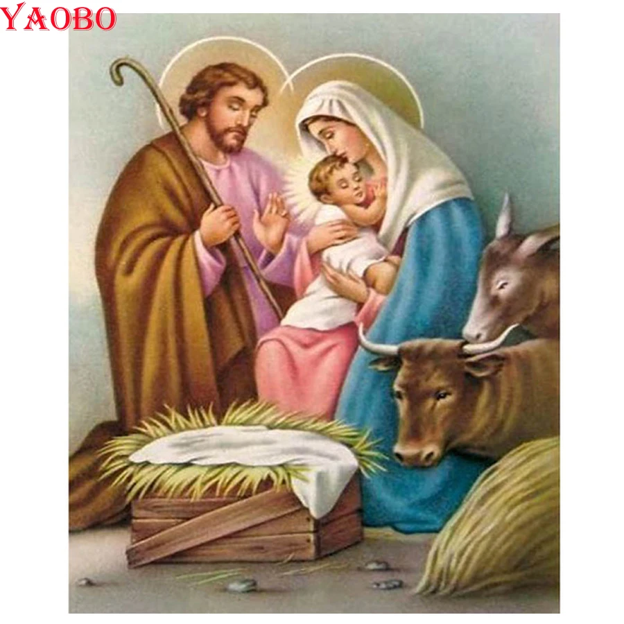 5D алмазная картина сделай сам Иисус Христос полностью квадратные/круглые стразы