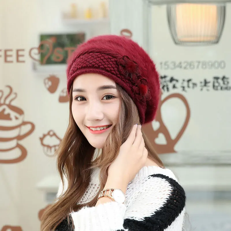 new arrival fashion women thick solid knit wool sweet hat autumn and winter flower comfortable soft warm rabbit hair cute hat
new arrival fashion women thick solid knit wool sweet hat autumn and winter flower comfortable soft warm rabbit hair cute hat