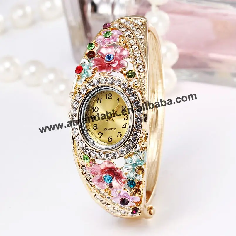 Wholesale Women Dress Watches Ladies Colorful Flower Rhinestone Female Clock Quartz Watch Wrist Relogio Feminino Femme
Wholesale Women Dress Watches Ladies Colorful Flower Rhinestone Female Clock Quartz Watch Wrist Relogio Feminino Femme
