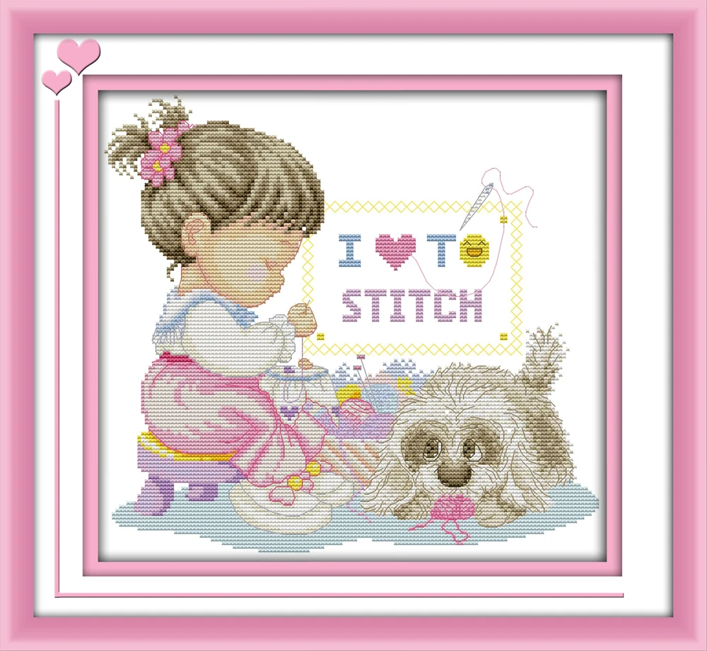 I love cross-stitch (2) cross stitch kit cartoon dog aida 14st 11ct count canvas stitches embroidery DIY handmade needlework
I love cross-stitch (2) cross stitch kit cartoon dog aida 14st 11ct count canvas stitches embroidery DIY handmade needlework