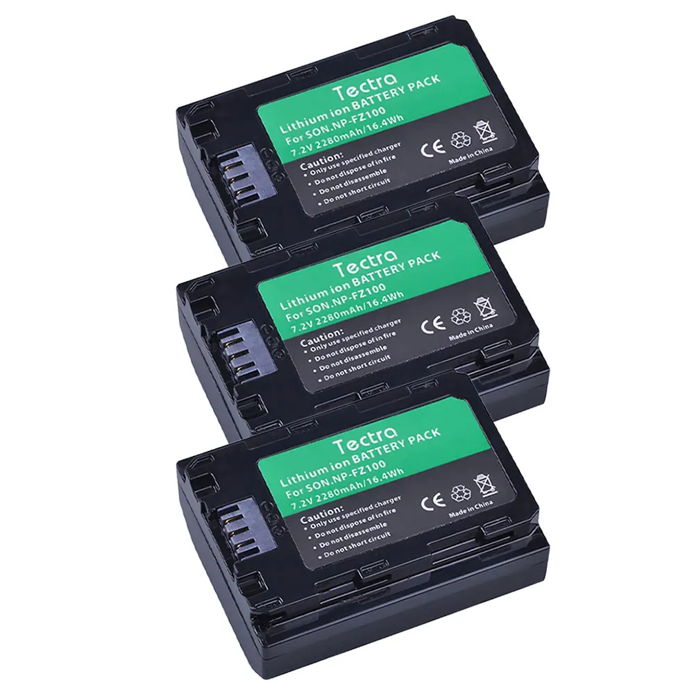 3PCS 2280mAh NP-FZ100 NPFZ100 NP FZ100 Camera Digital Battery for Sony NP-FZ100, BC-QZ1, Sony a9, a7R III, a7 III, ILCE-9
3PCS 2280mAh NP-FZ100 NPFZ100 NP FZ100 Camera Digital Battery for Sony NP-FZ100, BC-QZ1, Sony a9, a7R III, a7 III, ILCE-9