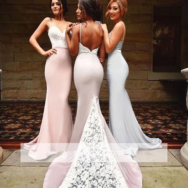 Backless Cheap Bridesmaid Dresses Under 50 Mermaid Spaghetti Straps Lace Long Wedding Party Dresses For Women
Backless Cheap Bridesmaid Dresses Under 50 Mermaid Spaghetti Straps Lace Long Wedding Party Dresses For Women