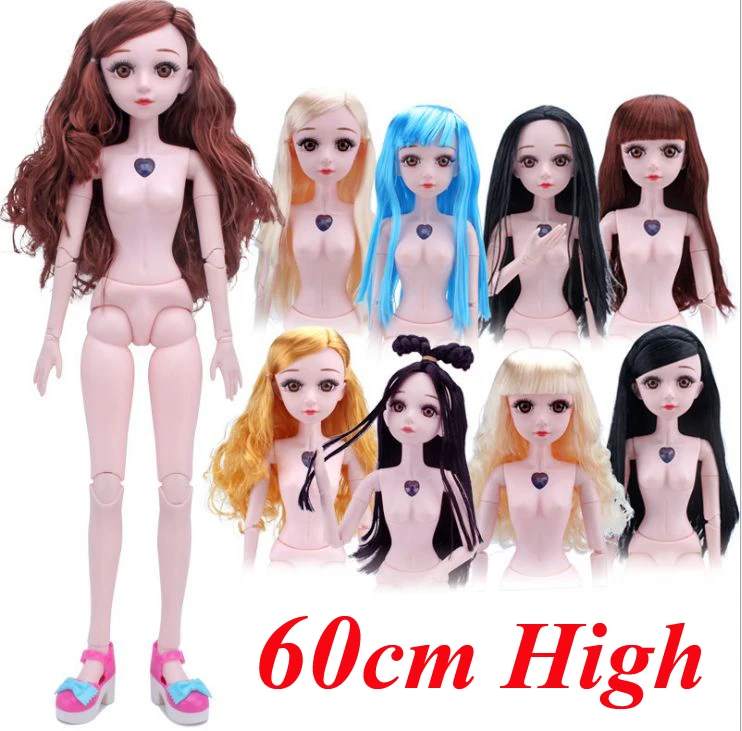 60 см BJD картина из 5 частей кукла + тапочки/3D глаза натуральные ресницы с 18