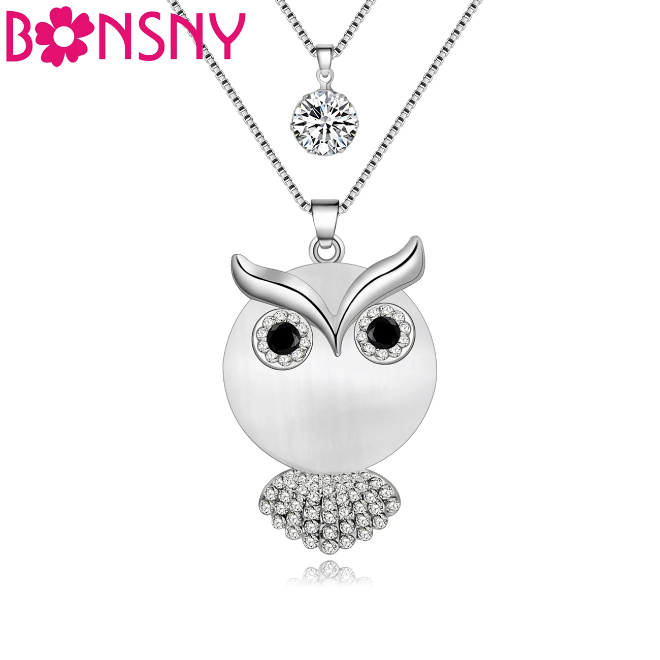 Bonsny Statement Alloy Opal Owl Necklaces Pendants Long Rhinestone Chain Collar New Trendy Accessories Animal Jewelry For Women
Bonsny Statement Alloy Opal Owl Necklaces Pendants Long Rhinestone Chain Collar New Trendy Accessories Animal Jewelry For Women