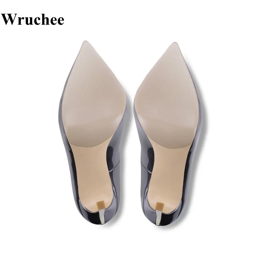 Wruchee high heels shoes woman metal thin heels wedding shoes nude and black color big size 42
Wruchee high heels shoes woman metal thin heels wedding shoes nude and black color big size 42