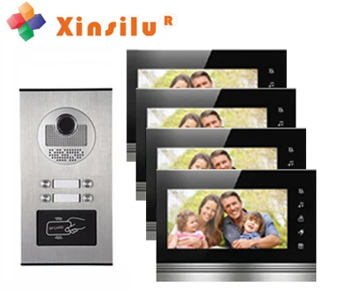 XINSILU 4-светодиодный дверной звонок 4x7 "видеодомофон HD ИК камера с t ID картой/дистанционным управлением разблокировкой
XINSILU 4-светодиодный дверной звонок 4x7 "видеодомофон HD ИК камера с t ID картой/дистанционным управлением разблокировкой