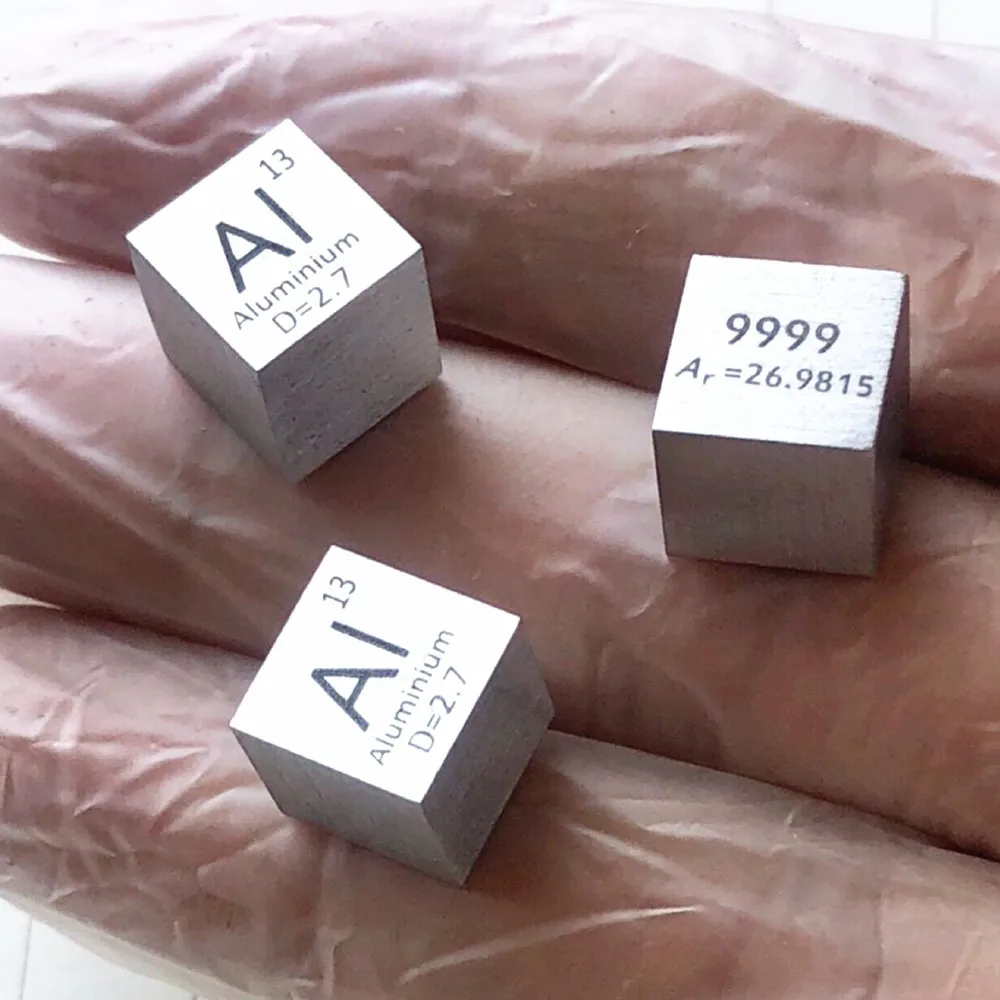 Алюминиевый кубический блок Pure 99.99% AI Периодическая таблица редкоземельных