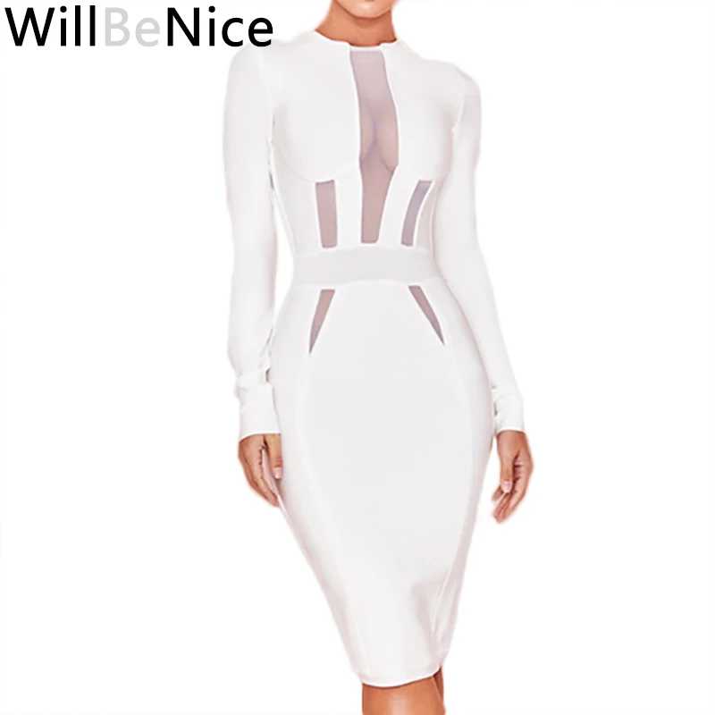 WillBeNice 2019 Winter Sexy Women White Long Sleeve Elegant Mid-Calf Bodycon Dress Celebrity Party Dresses Hollow Out Vestidos
WillBeNice 2019 Winter Sexy Women White Long Sleeve Elegant Mid-Calf Bodycon Dress Celebrity Party Dresses Hollow Out Vestidos