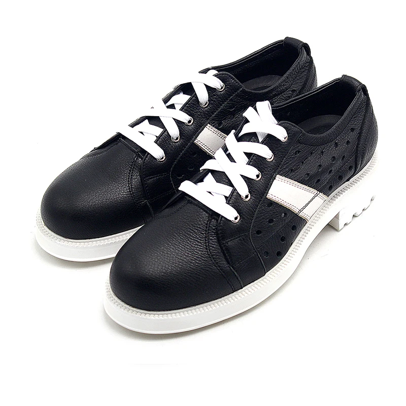 High Street Men Breathable Hollow Out Casual Shoes Lace Up Med Heels Top Brand Nature Leather Shoes For Teenager Thick Platform
High Street Men Breathable Hollow Out Casual Shoes Lace Up Med Heels Top Brand Nature Leather Shoes For Teenager Thick Platform