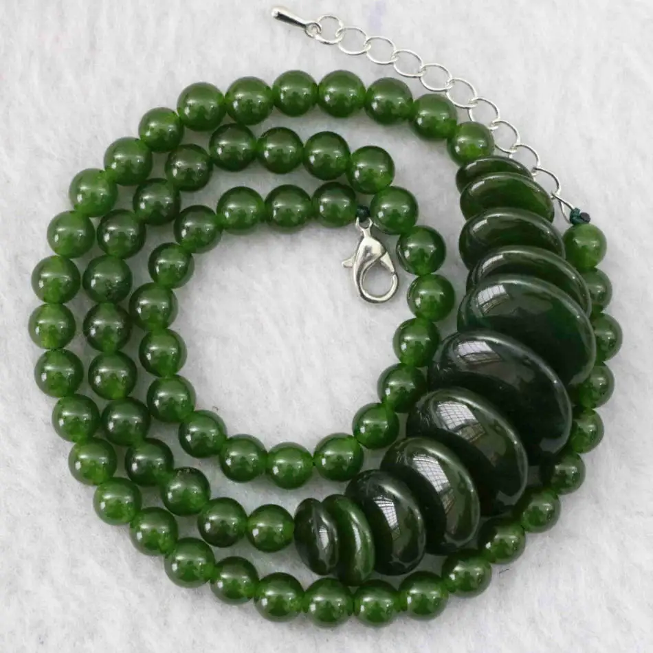 Taiwan green natural chalcedony jades 6mm round beads charming women jewelry pendant chain necklace elegant gifts 18inch B1027 
Taiwan green natural chalcedony jades 6mm round beads charming women jewelry pendant chain necklace elegant gifts 18inch B1027