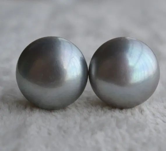 Perfect Real Pearl Earrings,Huge AAA 11-12mm Grey Color Freshwater Pearl Stud Earrings,S925 Silvers Jewellery
Perfect Real Pearl Earrings,Huge AAA 11-12mm Grey Color Freshwater Pearl Stud Earrings,S925 Silvers Jewellery