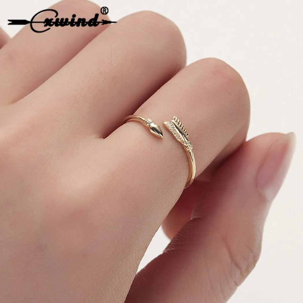 Cxwind Women Love Arrow Ring Letter Opening Fashion Feather Triangle Jewelry Gold Finger Rings Best Gift bague femme
Cxwind Women Love Arrow Ring Letter Opening Fashion Feather Triangle Jewelry Gold Finger Rings Best Gift bague femme