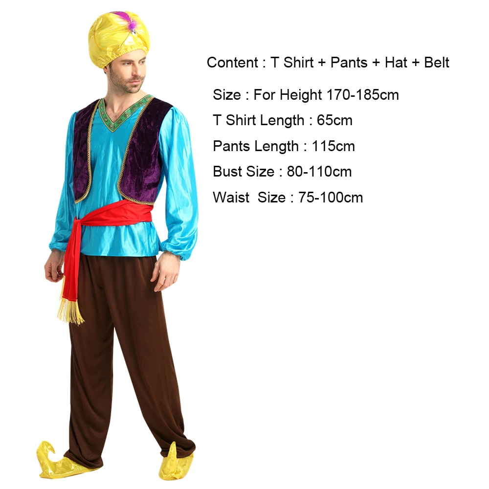 Snailify Halloween Costume For Men Aladdin Costume Adult Sultan Costume Carnival Cosplay funny disfraz adulto
Snailify Halloween Costume For Men Aladdin Costume Adult Sultan Costume Carnival Cosplay funny disfraz adulto