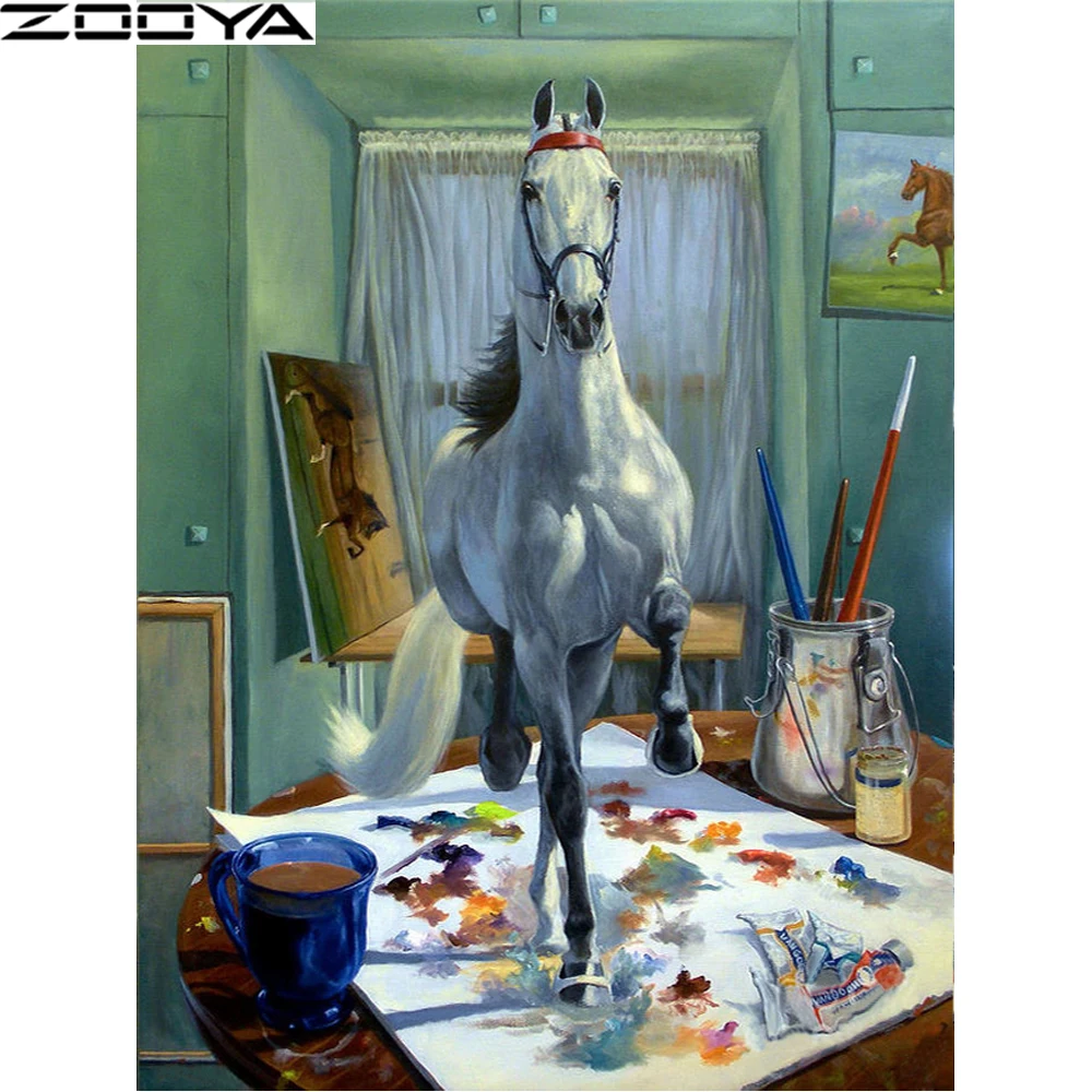 ZOOYA 5d DIY Diamond Painting Mosaic Art Diamond Embroidery Needlework Rhinestone Pasted Cross Stitch Horse Table Brush R1169
ZOOYA 5d DIY Diamond Painting Mosaic Art Diamond Embroidery Needlework Rhinestone Pasted Cross Stitch Horse Table Brush R1169