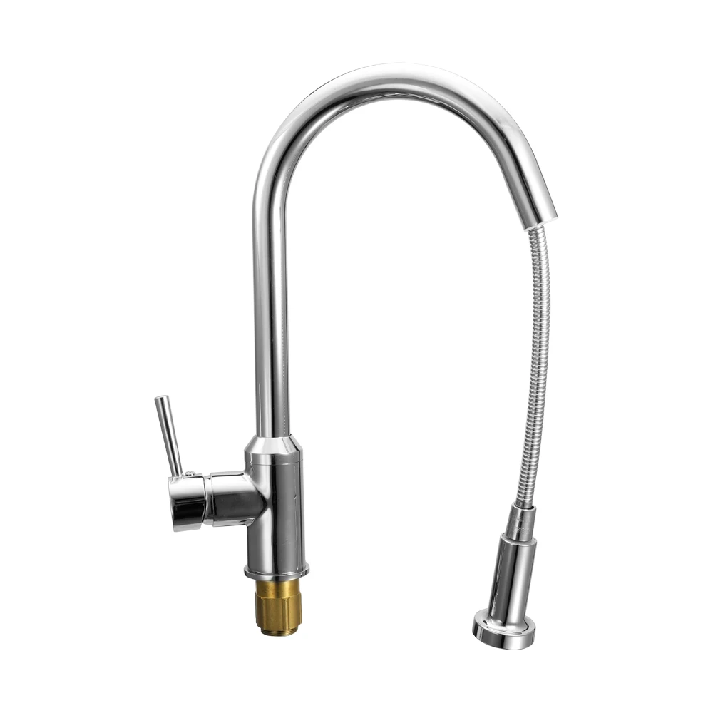 Single linked swivel design Pull Out Kitchen Sink Faucet Extension-type Rotatable Stainless Steel Water Taps
Single linked swivel design Pull Out Kitchen Sink Faucet Extension-type Rotatable Stainless Steel Water Taps