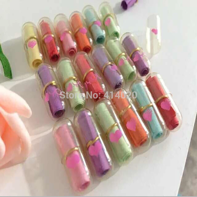 WholeSale 1000pcs! Multiple Colors Transparent Heart Korea Drama A Millionaire's First Love Pills/capsule, Message Pills
WholeSale 1000pcs! Multiple Colors Transparent Heart Korea Drama A Millionaire's First Love Pills/capsule, Message Pills