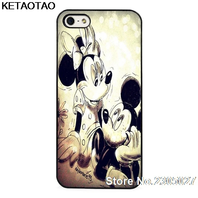 KETAOTAO Микки Маус и Минни телефонные чехлы для iPhone 4S 5C 5S 6 6S 7 8 Plus X Samsung NOTE чехол