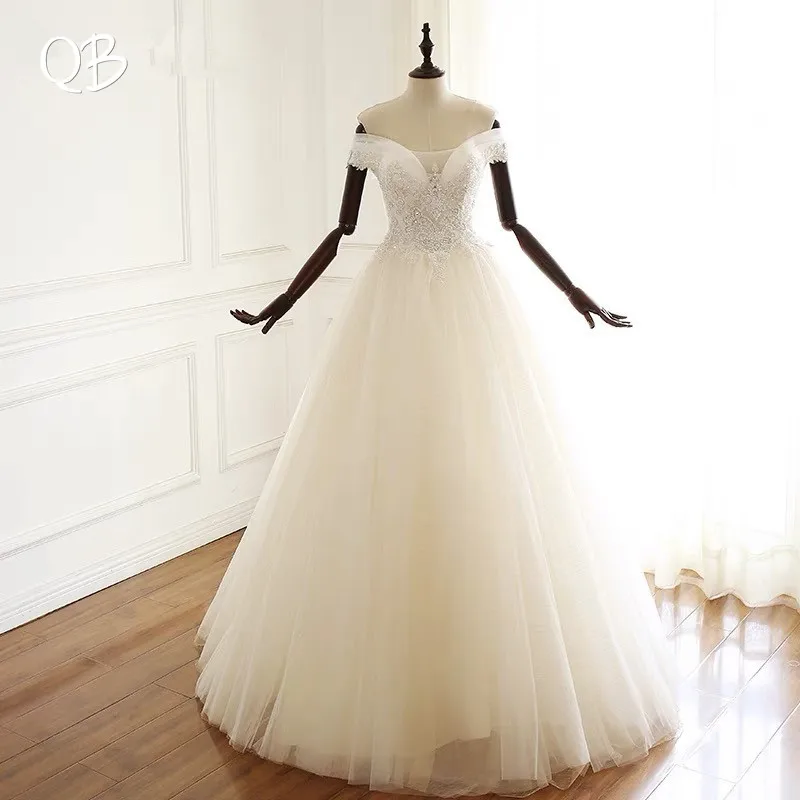 Custom Made Wedding Dresses A-line Cap Sleeve Tulle Lace Appliques Elegant Formal Wedding Gowns 2019 New Fashion ZD656
Custom Made Wedding Dresses A-line Cap Sleeve Tulle Lace Appliques Elegant Formal Wedding Gowns 2019 New Fashion ZD656