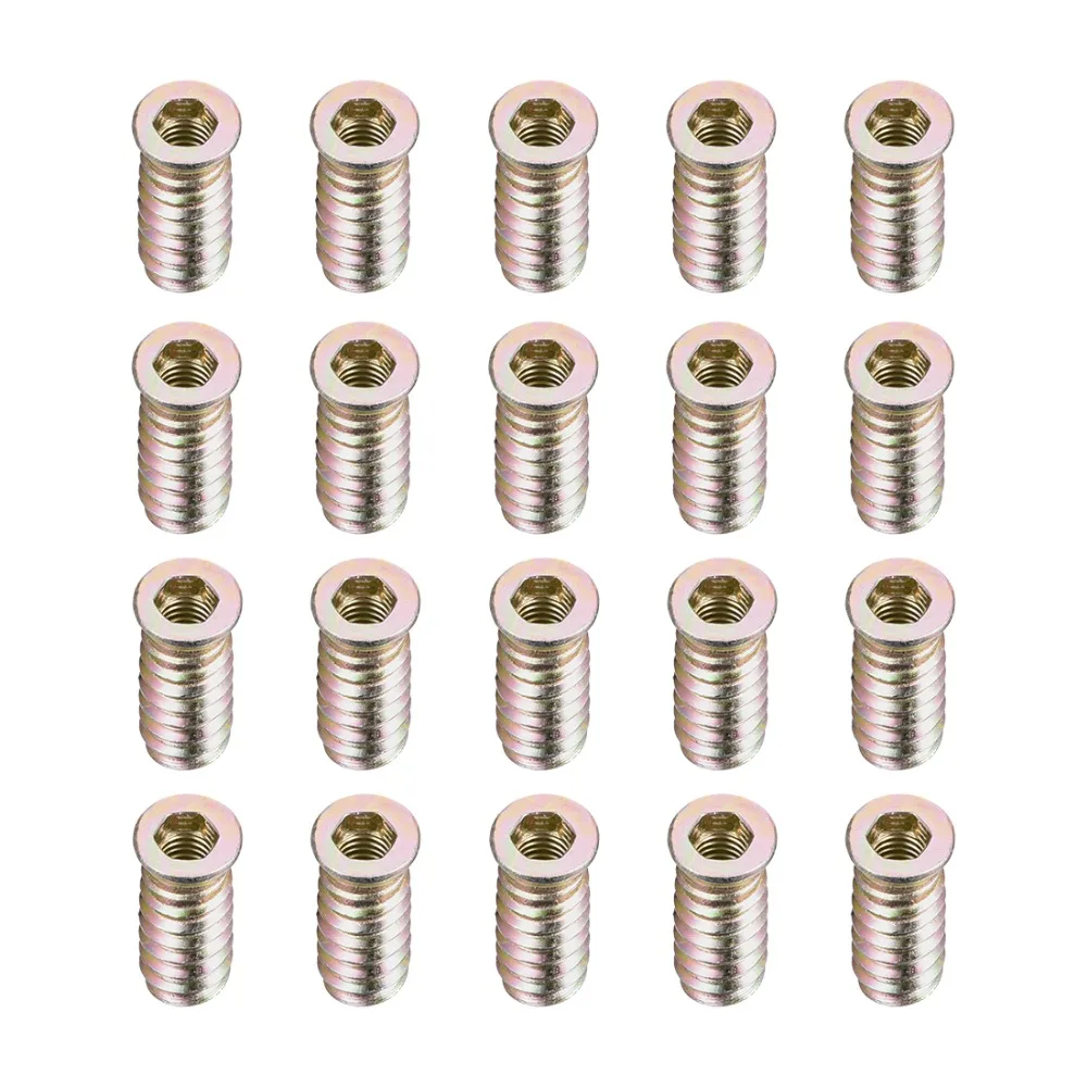 uxcell 20pcs M6 Threaded Insert Nuts Interface Hex Socket 10/13/15/17/20/25mm Wooden Furniture Accessories Screws Carbon Steel
uxcell 20pcs M6 Threaded Insert Nuts Interface Hex Socket 10/13/15/17/20/25mm Wooden Furniture Accessories Screws Carbon Steel