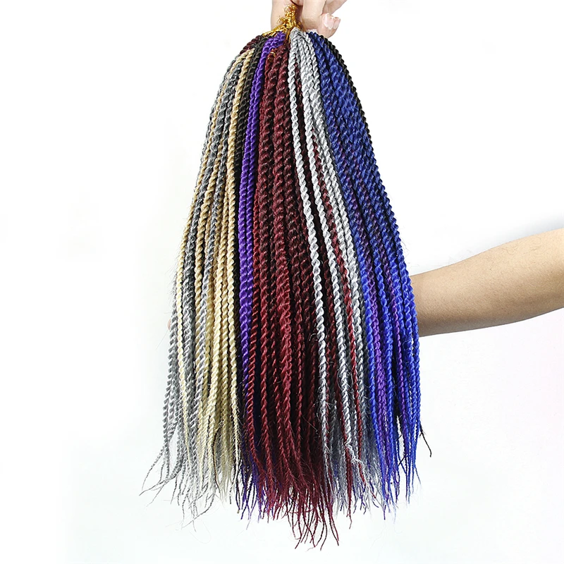 Kanekalon 14 18 дюйм(ов) наращивание волос Ombre Цвет Фиолетовый крючком косы