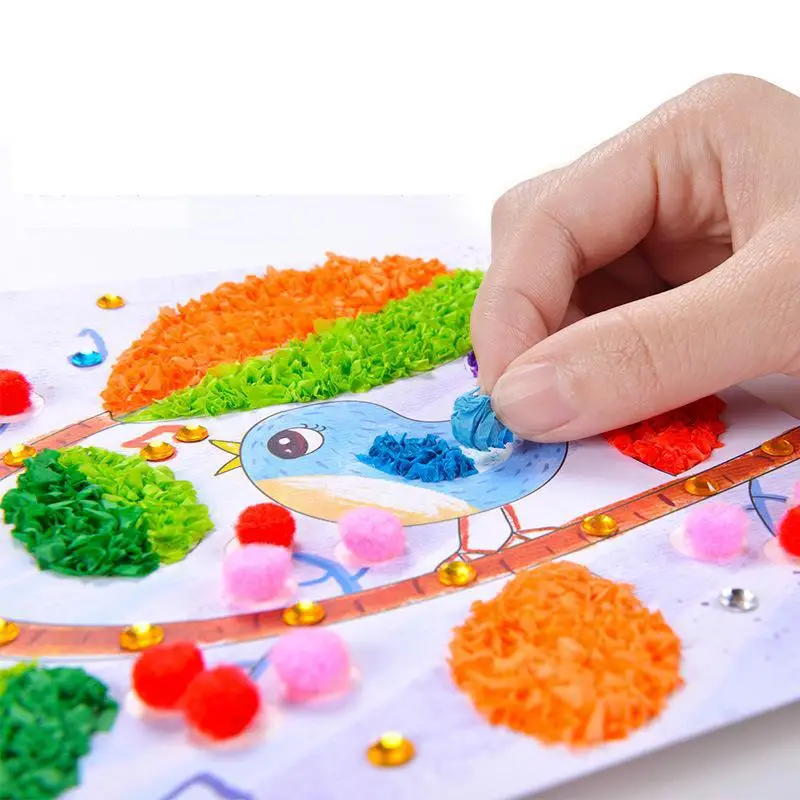 Children's Art Sets 3d Sticky Paper Sticker Painting Puzzle Early Teaching Toys Diy Handmade Cartoon Sticky Paper Painting
Children's Art Sets 3d Sticky Paper Sticker Painting Puzzle Early Teaching Toys Diy Handmade Cartoon Sticky Paper Painting