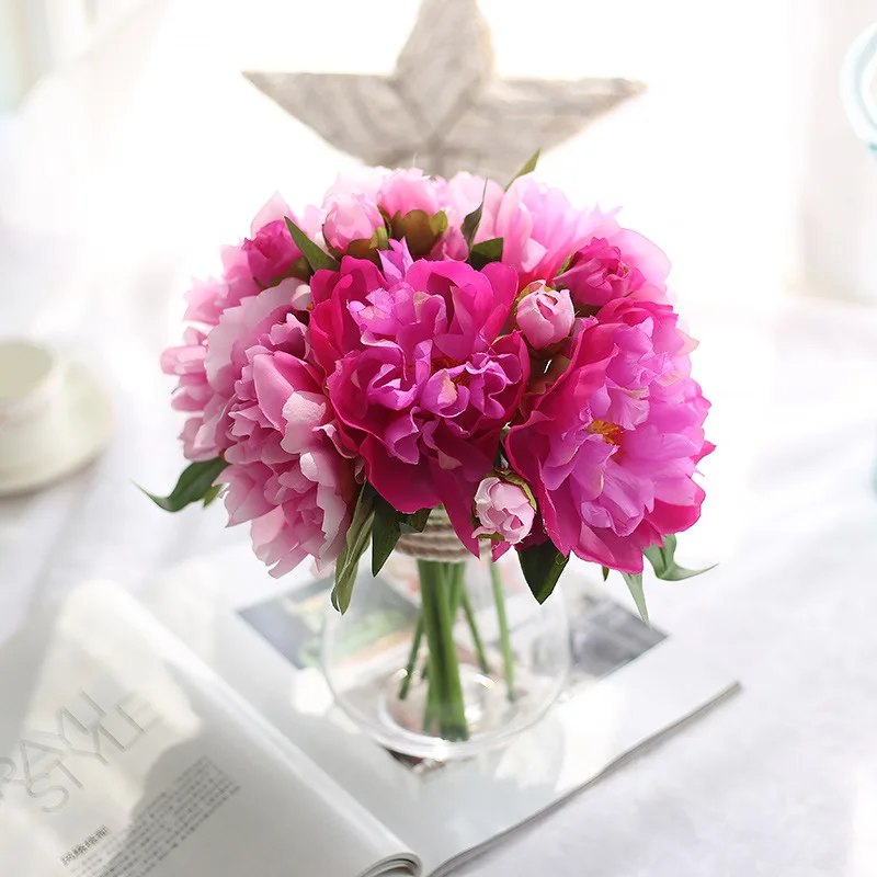 Factory Silk Peony Bouquet Artificial Plants Simulation Flower Wall Home Decor Wedding Holding Fake Bride Peony Bouquet Flower
Factory Silk Peony Bouquet Artificial Plants Simulation Flower Wall Home Decor Wedding Holding Fake Bride Peony Bouquet Flower