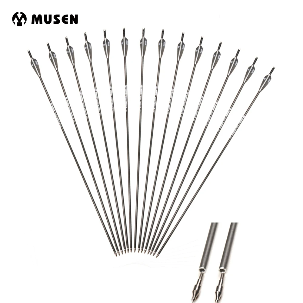 6/12/24pcs Spine 500 Fiberglass Arrows 30 Inches with Replaceable Arrow head OD 8mm for Recurve/ Compound Bows Archery Hunting
6/12/24pcs Spine 500 Fiberglass Arrows 30 Inches with Replaceable Arrow head OD 8mm for Recurve/ Compound Bows Archery Hunting
