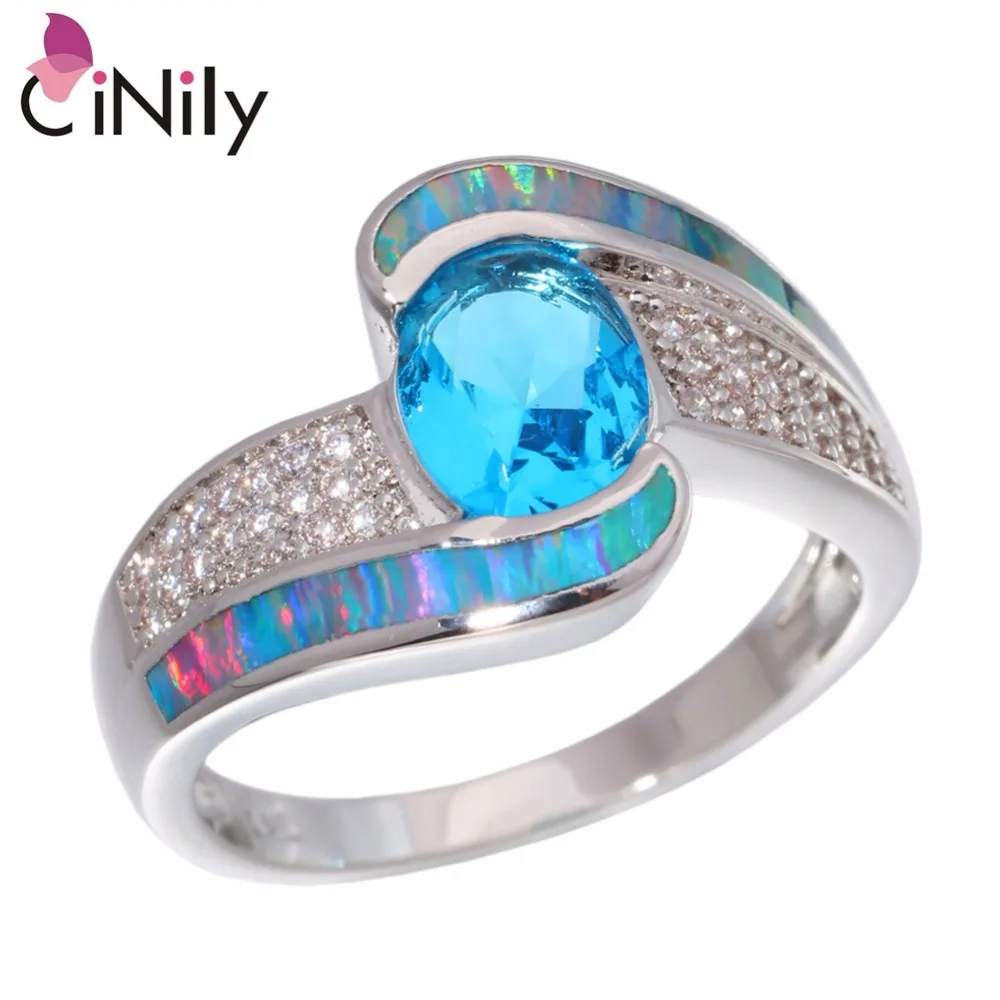 CiNily Created Rainbow Fire Opal Blue Stone Cubic Zirconia Silver Plated Wholesale HOT For Women Jewelry Ring Size 6-9 OJ9257
CiNily Created Rainbow Fire Opal Blue Stone Cubic Zirconia Silver Plated Wholesale HOT For Women Jewelry Ring Size 6-9 OJ9257