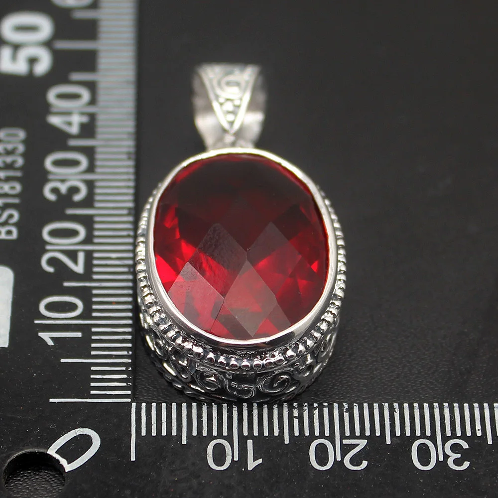 HERMOSA jewelry Mystical GOTHIC Vintage Facet Garnet New 925 Sterling Silver Color Necklace Pendant CX5
HERMOSA jewelry Mystical GOTHIC Vintage Facet Garnet New 925 Sterling Silver Color Necklace Pendant CX5