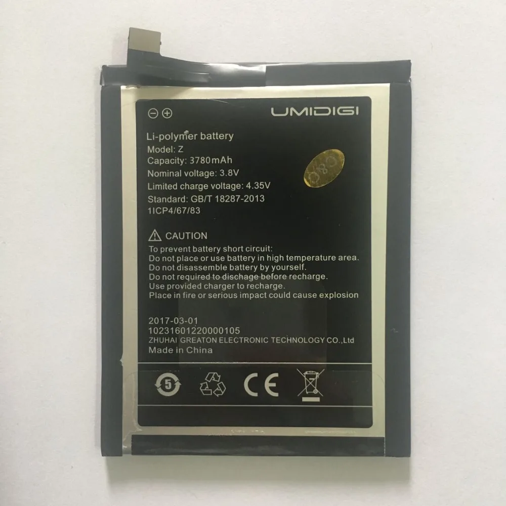Umi Z Battery UMIDIGI Z High Quality Original Large Capacity 3780MAh Back Up For UMI Z Smart Phone Battery Replacement
Umi Z Battery UMIDIGI Z High Quality Original Large Capacity 3780MAh Back Up For UMI Z Smart Phone Battery Replacement