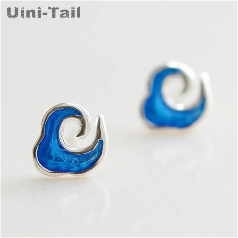 Uini-Tail hot new 925 sterling silver blue cloud earrings female Korean fashion trend sweet earrings hypoallergenic GN760
Uini-Tail hot new 925 sterling silver blue cloud earrings female Korean fashion trend sweet earrings hypoallergenic GN760