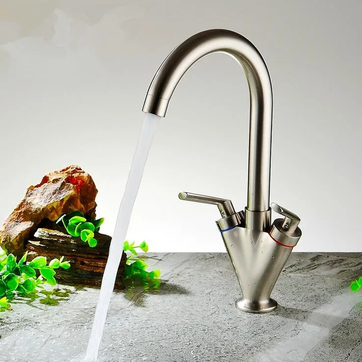 Double Handle brush nickel Kitchen Faucet Faucets,Mixers & Taps Kitchen Mixer Single Cold Tap Torneira Cozinha bathroom faucet
Double Handle brush nickel Kitchen Faucet Faucets,Mixers & Taps Kitchen Mixer Single Cold Tap Torneira Cozinha bathroom faucet