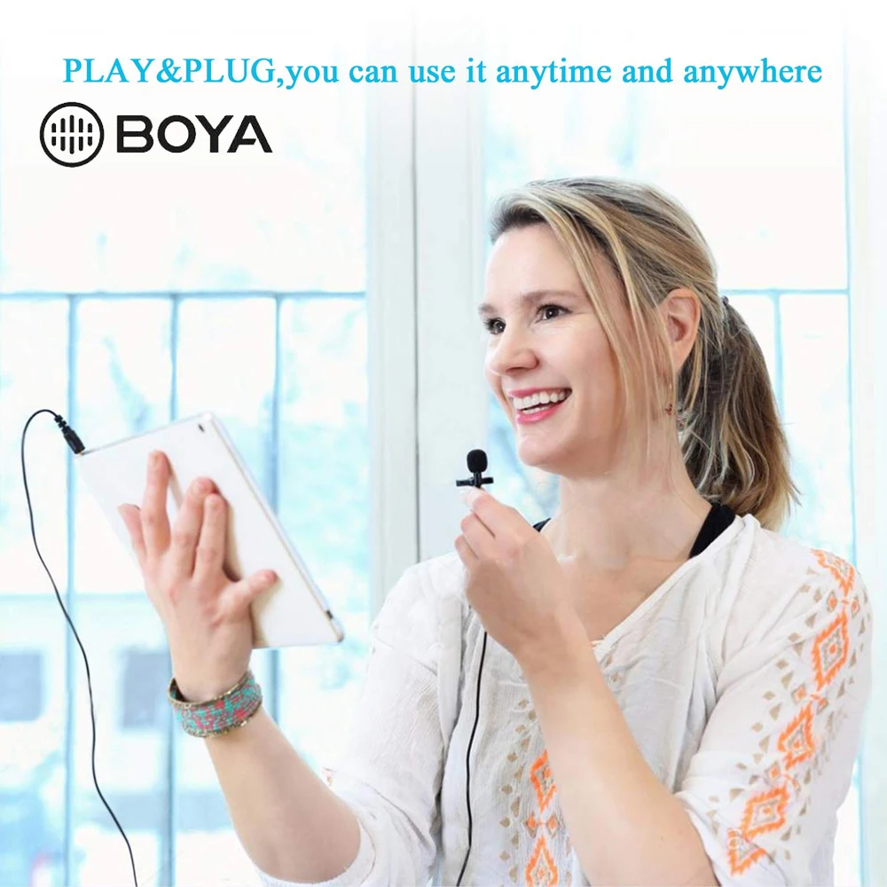 BOYA BY-LM10 BY LM10 Phone Audio Video Recording Lavalier Condenser Microphone for iPhone 6 5 4S 4 Sumsang GALAXY 4 LG G3 XIAOMI
BOYA BY-LM10 BY LM10 Phone Audio Video Recording Lavalier Condenser Microphone for iPhone 6 5 4S 4 Sumsang GALAXY 4 LG G3 XIAOMI