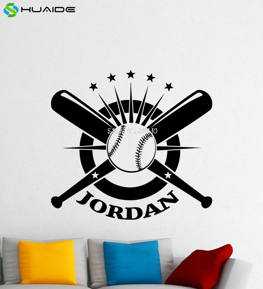 Personalized Baseball Wall stickers For kids Room Boys Bedroom Wall Art Home Decor Teens Room Decoration Vinilos Parede A492
Personalized Baseball Wall stickers For kids Room Boys Bedroom Wall Art Home Decor Teens Room Decoration Vinilos Parede A492