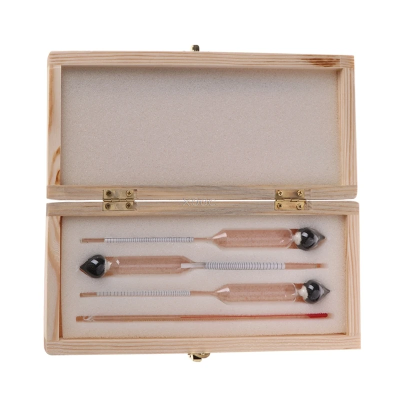 3 Pcs 0-100% Hydrometer Alcoholmeter Tester Set Alcohol Concentration Meter + Thermometer A25 Dropshipping
3 Pcs 0-100% Hydrometer Alcoholmeter Tester Set Alcohol Concentration Meter + Thermometer A25 Dropshipping